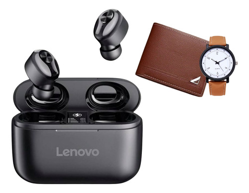 Audifono Lenovo Ht18 Bluetooth 3h + Billetera + Reloj