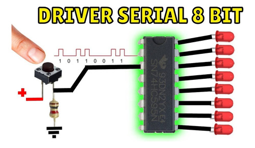 Tecneu 10 Piezas 74hc595 Registro De Corrimiento 8 Bits Serial Expansor de Salidas