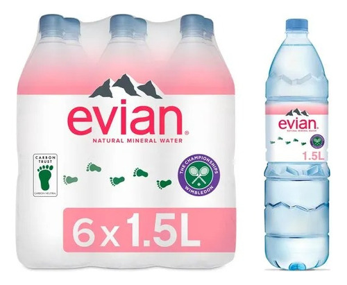 Agua Evian 1.5 L 6 Pack