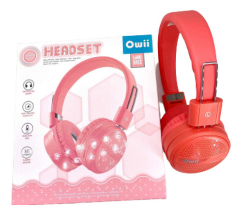Audífono On Ear Owii Tl600 Diadema Bluetooth Rosa