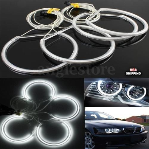 4pcs 6500k Xenon Blanco Led Ccfl Angel Halo Anillos De Los O