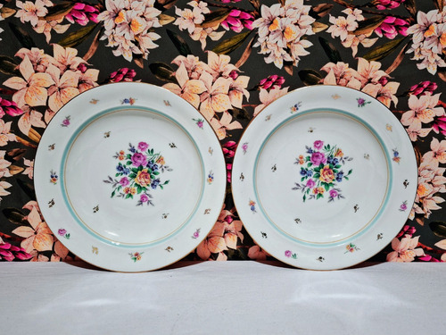 Juego De 2 Platos Hondos De Porcelana Limoges Chastagner