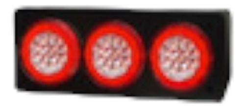 Faro Baiml 3300e Electr.12/24v.triple (rojo-rojo-rojo)