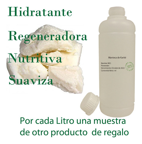 Aceite De Almendras 1 Litro Más Manteca De Karité 1 Litro  