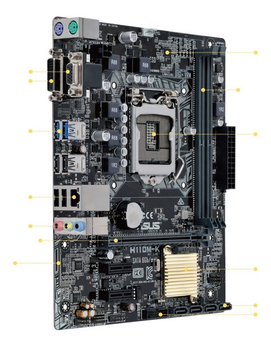 Placa Mãe Asus H110m-k Lga 1151 Ddr4 Sem Caixa