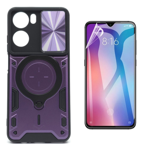 Funda + Mica Para Zte Axon 40 Lite Protector Case Uso Rudo