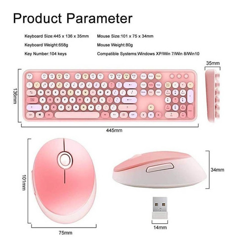 Imagen 5 de 6 de Combinación Teclado Y Mouse Inalámbricos Mofii, Juego Ratone