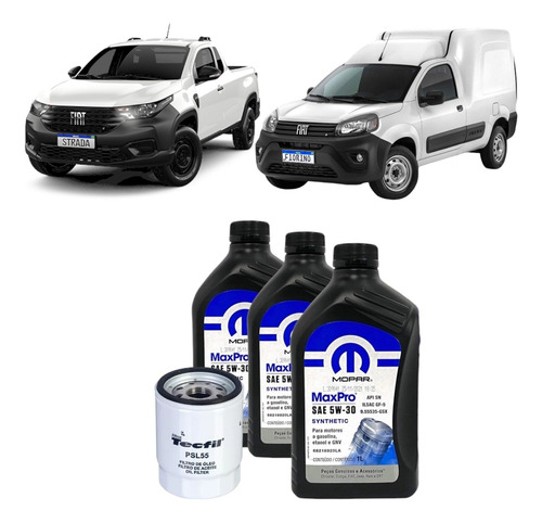 Kit Revisão Óleo Nova Strada 1.4 8v 2020 21 2022 23 Fiorino