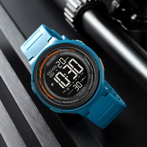 Reloj Digital Azul Resistente Al Agua Skmei Para Hombre Y Mu