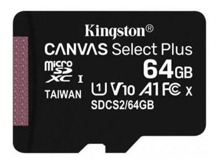 Imagen 3 de 5 de Memoria Micro Sd Kingston 64gb 100mb/s Clase 10 Canvas Plus