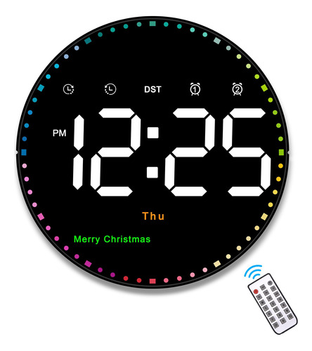 Reloj Digital Grande De Pared Con Control Remoto Pantalla Le