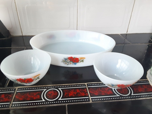 Imagen 3 de 3 de Juego Bandeja Ensaladera Con Dos Escudillas
