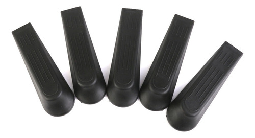 5pcs Tapones De Puertas Cuñas Bloque Tope Plástico Negro