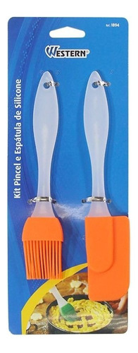 Kit Pincel E Espatula De Silicone Western 1894