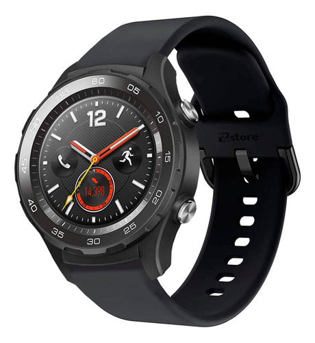 Correa Compatible Huawei Watch 2 Classic Negro Hebilla 22m