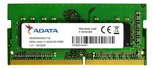 Tarjeta De Memoria Portátil Adata Pc4-19200, 8 Gb, Ddr4, 240