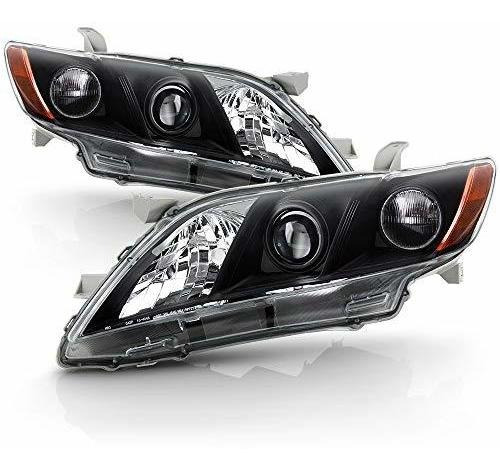 Acanii - Faros Delanteros Negros Para Toyota Camry 07-09