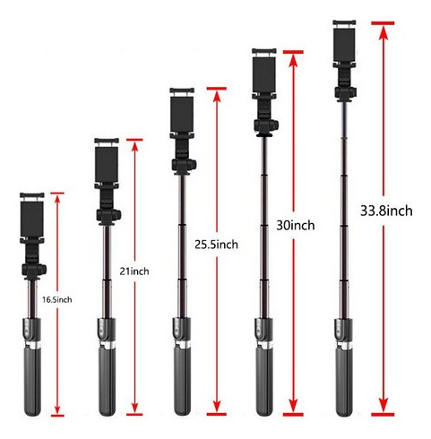 El Bastón Vara Triple Selfie Bluetooth 3 Em 1 Multifuncional