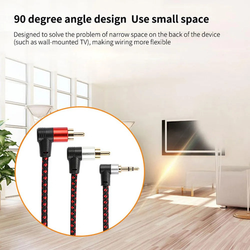 3,5 A Rca Audio Para Teleférico Rca Em Um Ângulo De 3 Metros