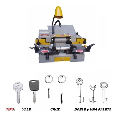 Duplicadora Copiadora De Llaves Yale Cruz Doble Paleta Dual