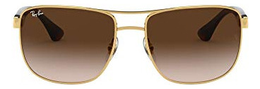 Ray-ban Rb3533 Gafas De Sol Cuadradas, Negro/dark Fxasd