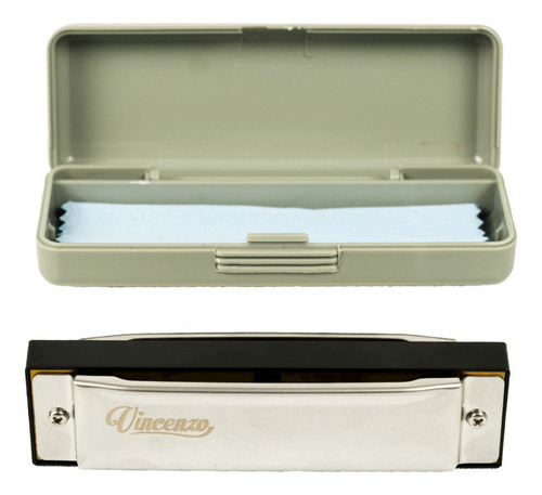 Vincenzo Harmonica Tono Sol Con Estuche V-har10-3g-sl