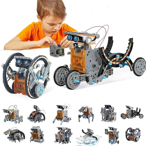 Kit Solar Robot 29 En 1 | Juguete De Ciencia Educativa | Energía Solar O Batería | Regalo Para Niños 7-12 Años