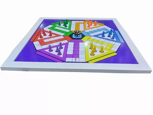 Ludo Gigante Para 6 Seis Jogadores Tam 50x50 Centímetros