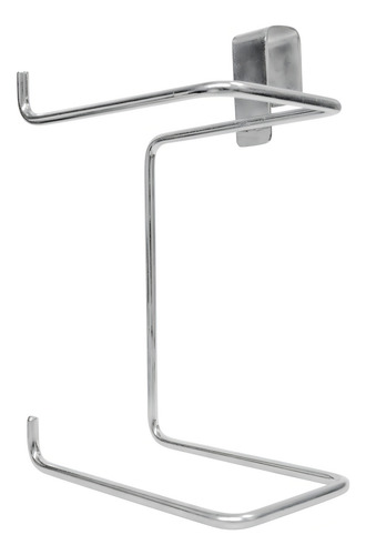 Lavabo con doble soporte para papel higiénico, caja de descarga adjunta, color plateado