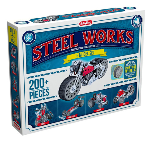Kit De Construcción De 5 Modelos De Schylling Steel Works