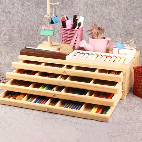 Caja De Almacenamiento Con Cajón Para Suministros 4 Cajones