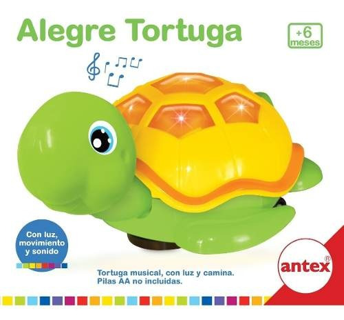 Imagen 1 de 3 de Tortuga Musical Con Luz Y Movimiento Original Antex
