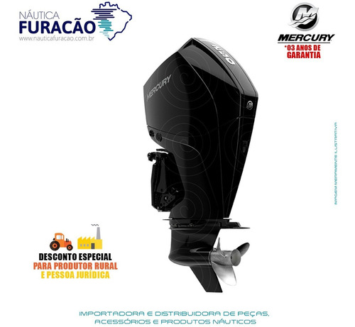 Motor De Popa Mercury 4 Tempos 250hp L V8 Dts Preto