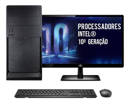 Imagem 1 de 4 de Pc Intel 10ª Geração G5900 Monitor 4gb Ddr4 Ssd 120gb