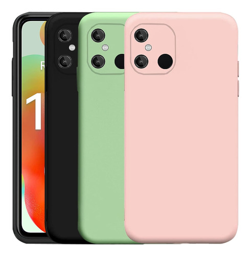 Funda 3 Colores Silicona Líquida Para Xiaomi Redmi 12c 4g