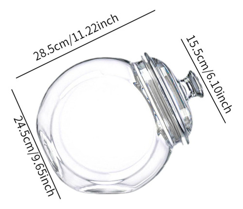 Tarro Transparente Para Caramelos, Granos De 6,2 Litros