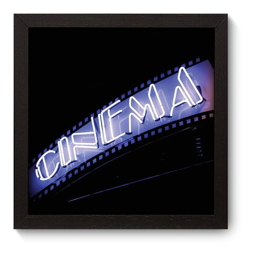 Quadro Decorativo - Cinema - 22cm X 22cm - 015qdh Cor da armação Preto
