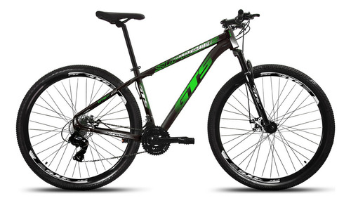 Bicicleta Aro 29 Gts Supreme Aluminio 27v Disco Hidráulico Cor Preto/verde Tamanho Do Quadro 17  