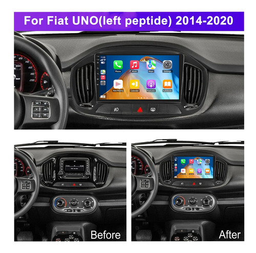 Auto Estéreo Para Fiat Uno 2014-2020 Carplay 8+128g Wifi Fiat Uno 2014-2020