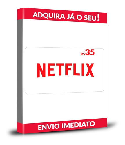 Imagem 1 de 1 de Cartão Pré-pago Presente Netflix R$ 35 Reais Envio Imediato