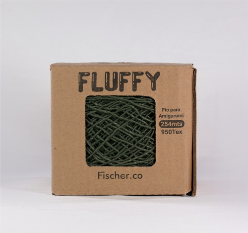 Fio Fluffy 254 Metros - Fischer Fios Cor Musgo