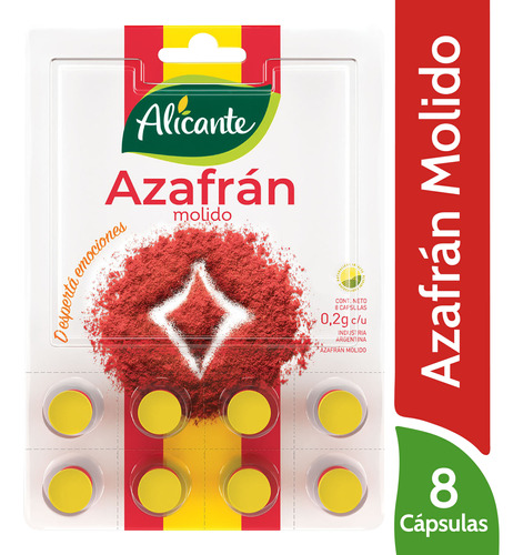 Alicante Azafran Molido X 8 Capsulas