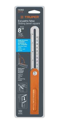 Escuadra Falsa, Mango De Plástico, 8' Truper 14382