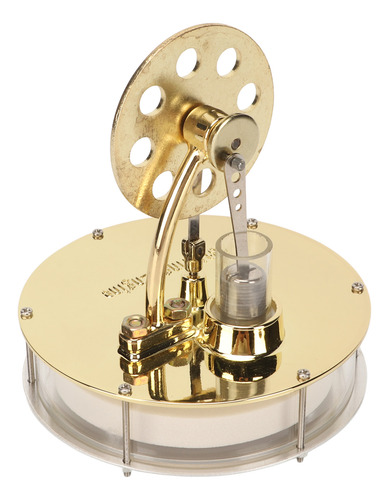Motor Modelo Stirling De Zinc Dorado D2 De Baja Temperatura