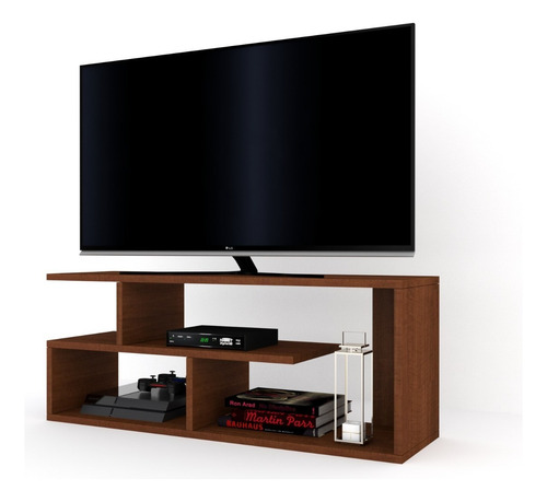 Mesa Para Lcd Led Living Cajonera Panel Modular Moderno Color Blanco