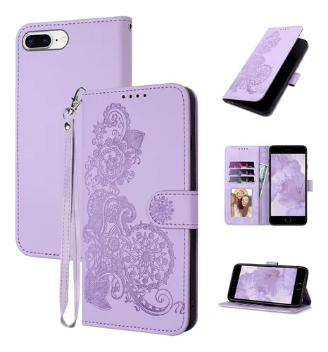 comprar Funda Cartera Para iPhone 8 Plus iPhone 7 Plus 6\u002F6s Plus Mor