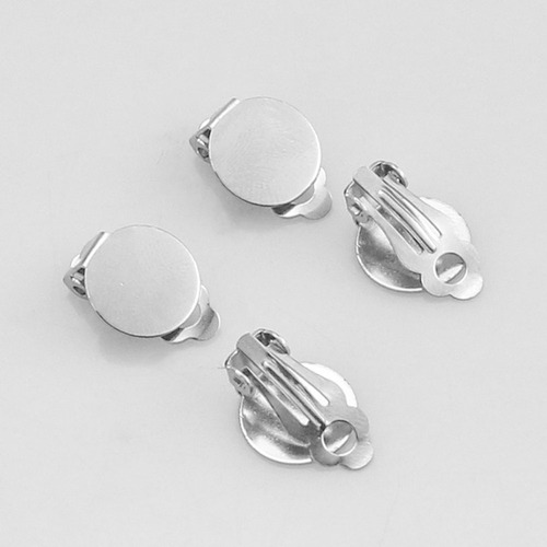 Pendientes En Blanco Con Clip De Acero Inoxidable, 20 Unidad