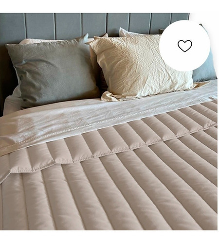 Imagen 1 de 4 de Cover Cubrecama Reversible Liso 2 1/2 Plaza La Mejor Calidad