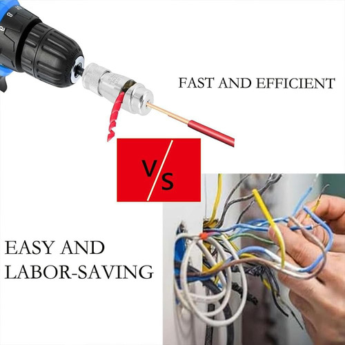 Herramienta Para Pelar Cables, Conector Para Torcer Cables