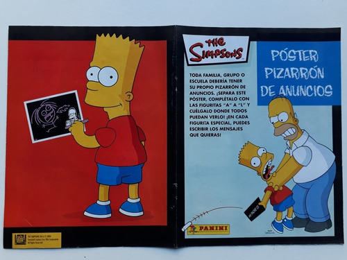 Poster Álbum Figuritas Simpsons Manual Supervivencia Colegio